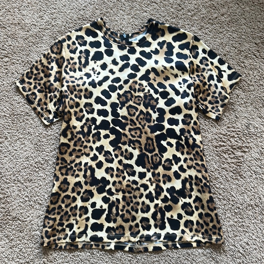 Rodarte Cheetah Print Silk Blouse